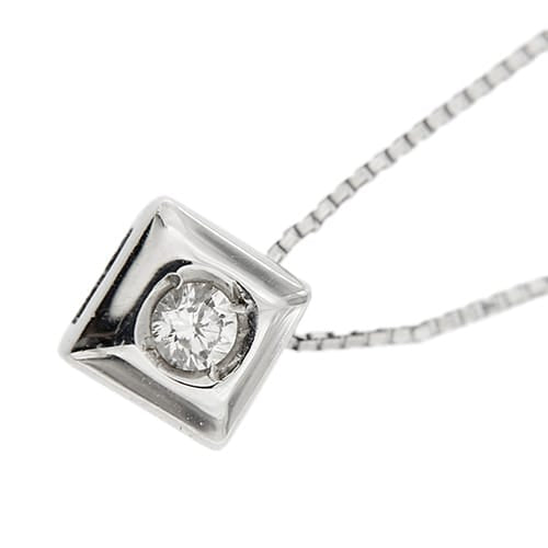 Collier Collier point de lumière en or blanc 18 ct avec diamant 0,10 ct 58 Facettes 26260