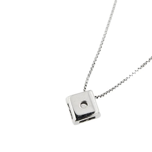 Collier Collier point de lumière en or blanc 18 ct avec diamant 0,10 ct 58 Facettes 26260