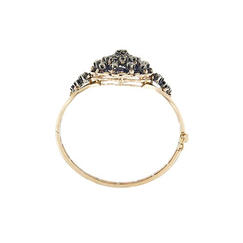 Bracelet Bracelet rigide émaillé à diamants en or rose 14 ct 58 Facettes 37288