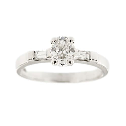 Bague 54 Solitaires - Bague en or blanc 18 ct et diamants 0,85 ct 58 Facettes 31355