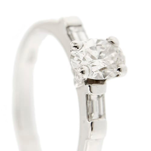 Bague 54 Solitaires - Bague en or blanc 18 ct et diamants 0,85 ct 58 Facettes 31355