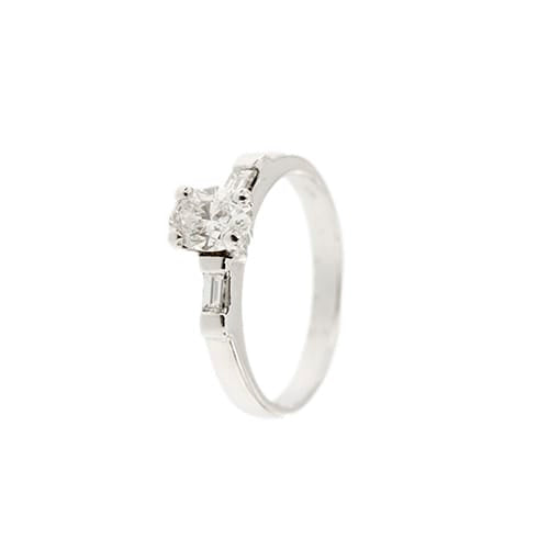 Bague 54 Solitaires - Bague en or blanc 18 ct et diamants 0,85 ct 58 Facettes 31355