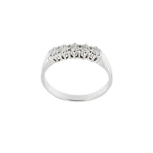 Bague Bague rivière - Anneau en or blanc 18 ct et diamants 0,35 ct 58 Facettes 37616