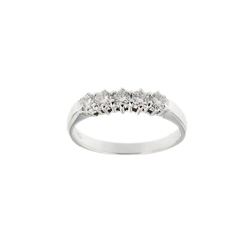Bague Bague rivière - Anneau en or blanc 18 ct et diamants 0,35 ct 58 Facettes 37616