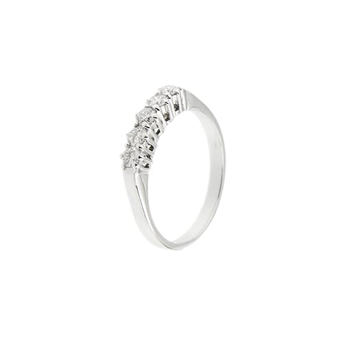 Bague Bague rivière - Anneau en or blanc 18 ct et diamants 0,35 ct 58 Facettes 37616