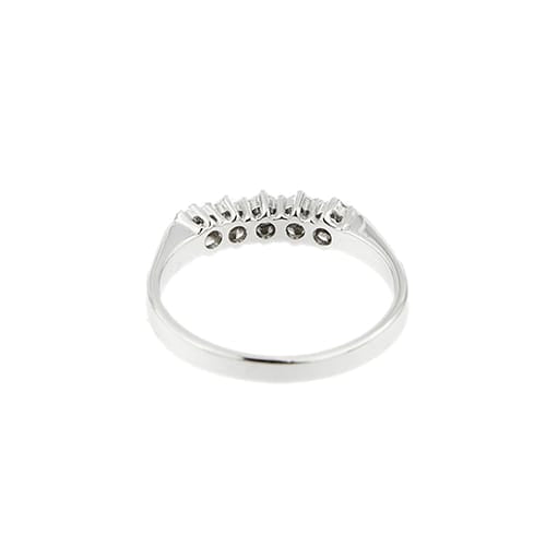 Bague Bague rivière - Anneau en or blanc 18 ct et diamants 0,35 ct 58 Facettes 37616