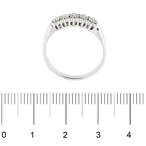 Bague Bague rivière - Anneau en or blanc 18 ct et diamants 0,35 ct 58 Facettes 37616