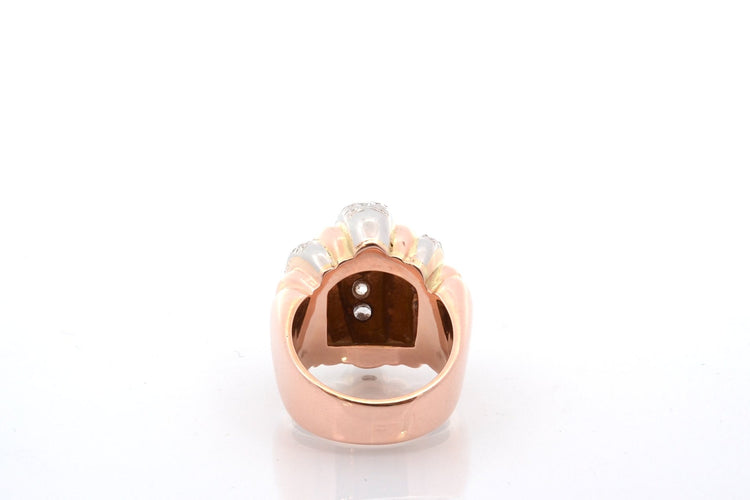 Bague 47 Bague vintage 1940 en or 18k et platine sertie de diamants 58 Facettes 27379