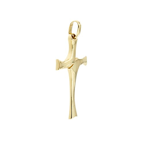 Pendentif Gianni-Carita - Pendentif croix moderne en or jaune 18 ct 58 Facettes 37872