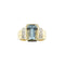 Bague 55 Bague - aquamarine et diamants en or jaune et or blanc 18 ct 58 Facettes 37500