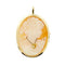 Pendentif Spilla-pendentif camée ovale en or jaune 18 ct 58 Facettes 37486