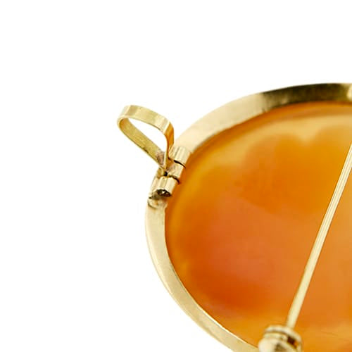 Pendentif Spilla-pendentif camée ovale en or jaune 18 ct 58 Facettes 37486