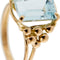 Bague 57 Bague vintage en or rose 18 ct avec aigue-marine 6,50 ct 58 Facettes 28613