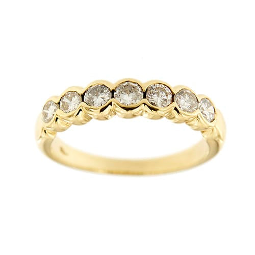 Bague Bague rivière en or jaune 18 ct avec diamants 0,58 ct 58 Facettes 38450