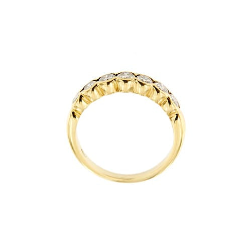 Bague Bague rivière en or jaune 18 ct avec diamants 0,58 ct 58 Facettes 38450