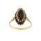 Bague Bague halo en or rose 18 ct avec grenats 58 Facettes 26868