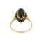 Bague Bague halo en or rose 18 ct avec grenats 58 Facettes 26868