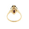 Bague Bague halo en or rose 18 ct avec grenats 58 Facettes 26868