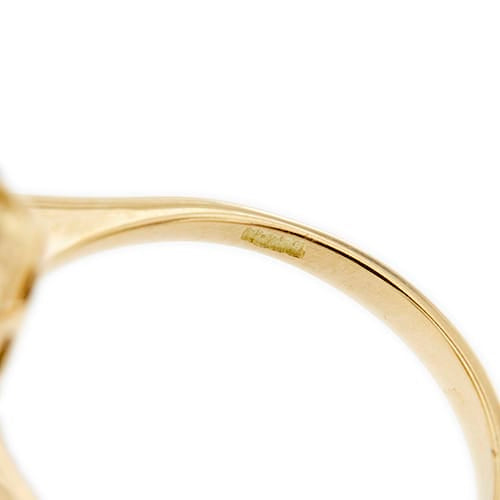 Bague Bague halo en or rose 18 ct avec grenats 58 Facettes 26868