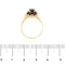 Bague Bague halo en or rose 18 ct avec grenats 58 Facettes 26868