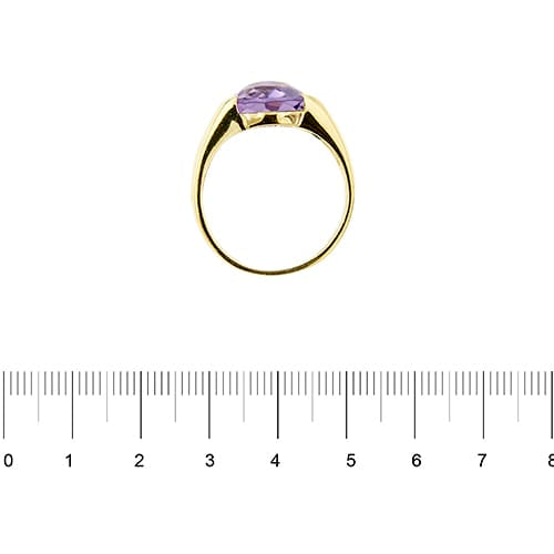 Bague 55 Bague bandeau en or jaune 18 ct avec améthyste 2,50 ct 58 Facettes 28153