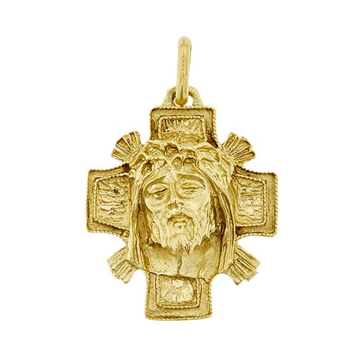 Pendentif Pendentif croix avec Christ en or jaune 18 ct 58 Facettes 38503