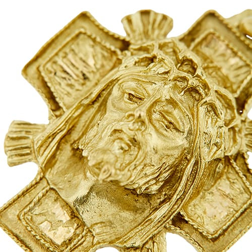 Pendentif Pendentif croix avec Christ en or jaune 18 ct 58 Facettes 38503