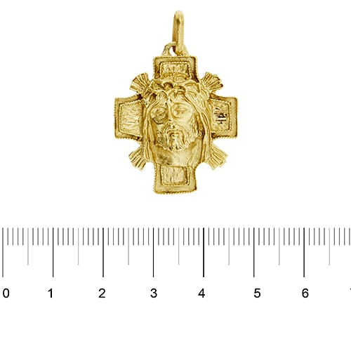 Pendentif Pendentif croix avec Christ en or jaune 18 ct 58 Facettes 38503