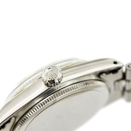 Montre Rolex Oyster Perpetual - Montre en acier, lunette cannelée en or blanc 58 Facettes 36869