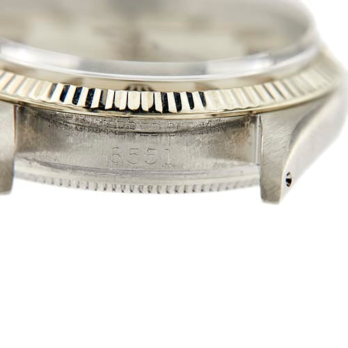 Montre Rolex Oyster Perpetual - Montre en acier, lunette cannelée en or blanc 58 Facettes 36869