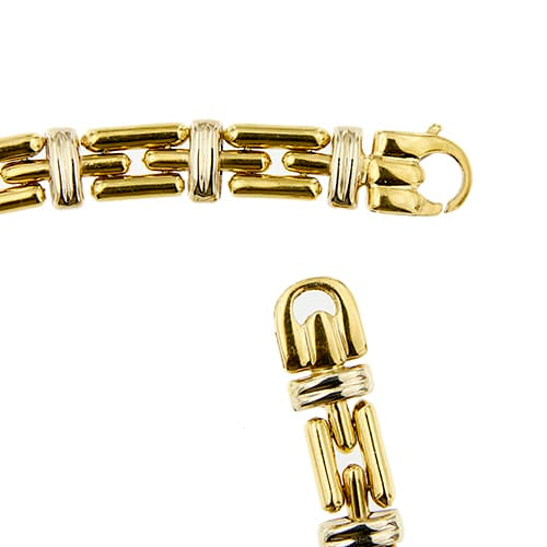 Collier Chimento - Collier en or jaune et blanc avec citrine, saphirs et diamants 58 Facettes 31915