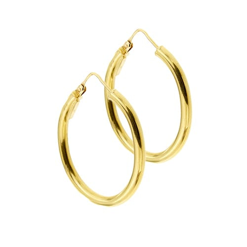 Boucles d'oreilles Boucles d'oreilles créoles ovales en or jaune 18 ct 58 Facettes 37575
