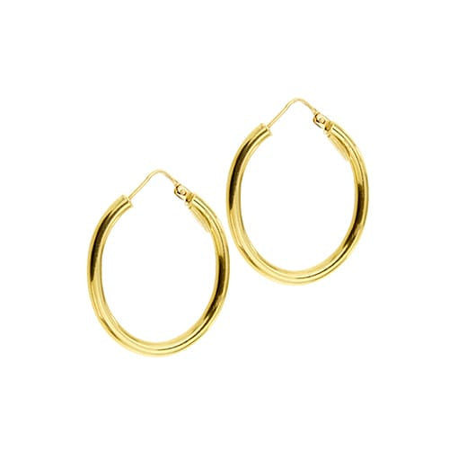 Boucles d'oreilles Boucles d'oreilles créoles ovales en or jaune 18 ct 58 Facettes 37575