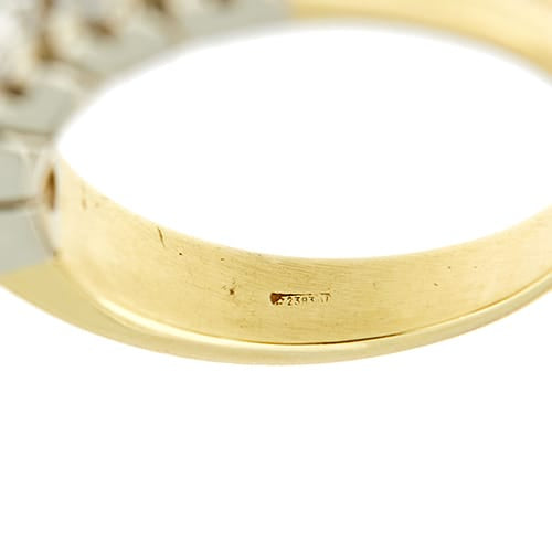 Bague Bague rivière en or jaune et or blanc 18 ct avec diamants 0,80 ct 58 Facettes 37551