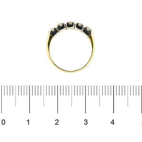 Bague Bague rivière en or jaune et or blanc 18 ct avec diamants 0,80 ct 58 Facettes 37551