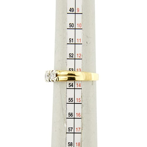 Bague Bague rivière en or jaune et or blanc 18 ct avec diamants 0,80 ct 58 Facettes 37551