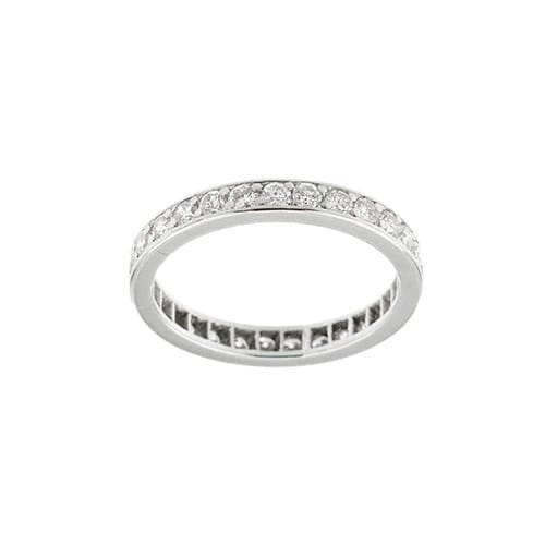 Bague Bague éternité en or blanc 18 ct avec diamants 1,45 ct 58 Facettes 36705