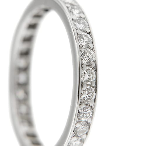 Bague Bague éternité en or blanc 18 ct avec diamants 1,45 ct 58 Facettes 36705