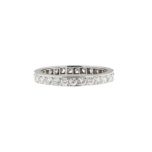 Bague Bague éternité en or blanc 18 ct avec diamants 1,45 ct 58 Facettes 36705