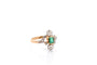 Bague 54 Bague ancienne émeraude et diamants en or 18k et platine 58 Facettes 27560dv