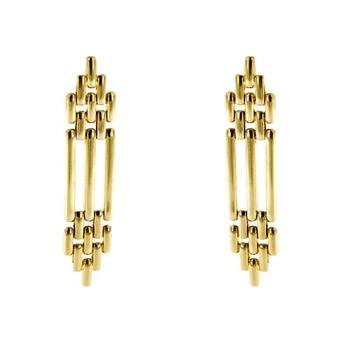 Boucles d'oreilles Boucles d’oreilles pendantes maille panthère en or jaune 18 ct 58 Facettes 28676