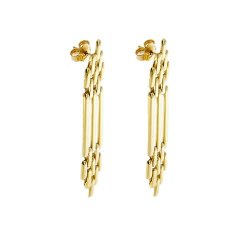 Boucles d'oreilles Boucles d’oreilles pendantes maille panthère en or jaune 18 ct 58 Facettes 28676