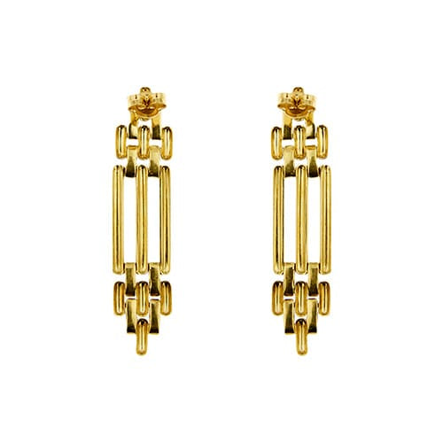 Boucles d'oreilles Boucles d’oreilles pendantes maille panthère en or jaune 18 ct 58 Facettes 28676