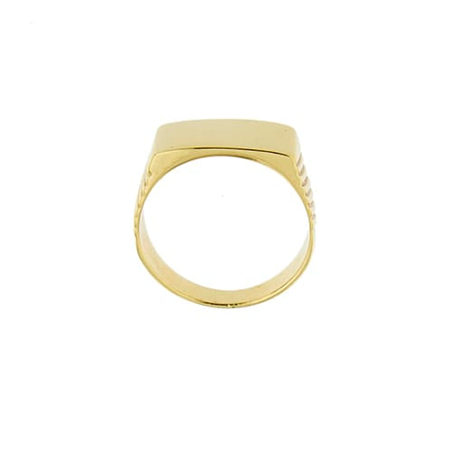 Bague Bague chevalière homme rectangulaire en or jaune 18 ct 58 Facettes 29999