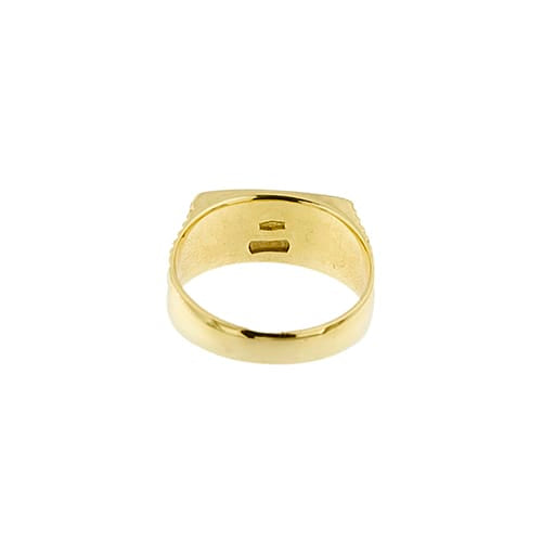 Bague Bague chevalière homme rectangulaire en or jaune 18 ct 58 Facettes 29999