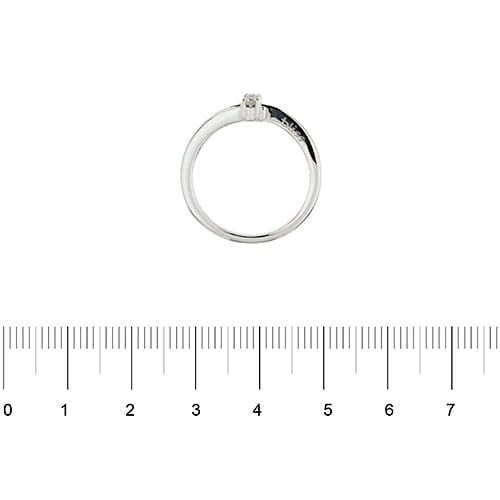 Bague 55 Bliss - Bague trilogy en or blanc 18 ct avec diamants 0,18 ct 58 Facettes 35929