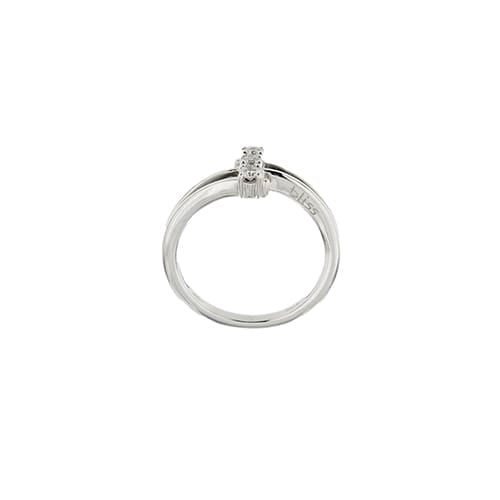 Bague 55 Bliss - Bague trilogy en or blanc 18 ct avec diamants 0,18 ct 58 Facettes 35929