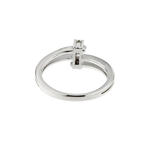 Bague 55 Bliss - Bague trilogy en or blanc 18 ct avec diamants 0,18 ct 58 Facettes 35929