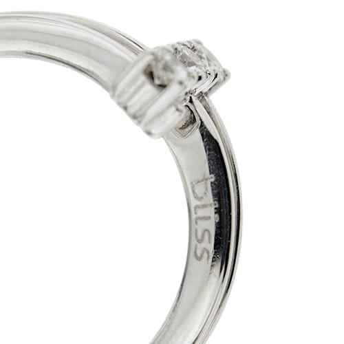 Bague 55 Bliss - Bague trilogy en or blanc 18 ct avec diamants 0,18 ct 58 Facettes 35929