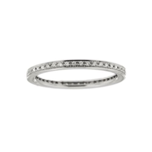 Bague 54 Bliss - Bague éternité en or blanc 18 ct avec diamants 0,50 ct 58 Facettes 13193